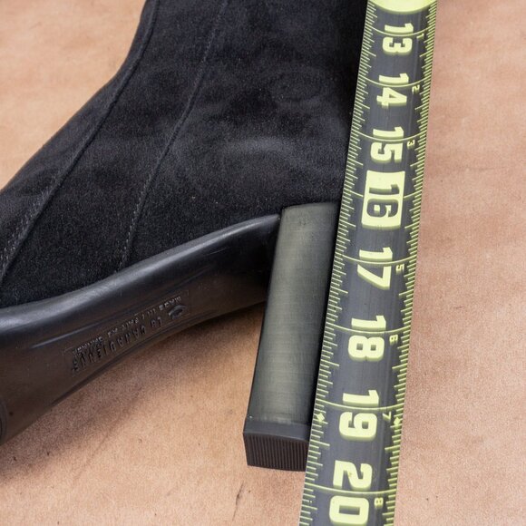 La Canadienne Women Leif Black Suede Waterproof Zip Fashion Knee Boots sz 10 - Picture 8 of 10